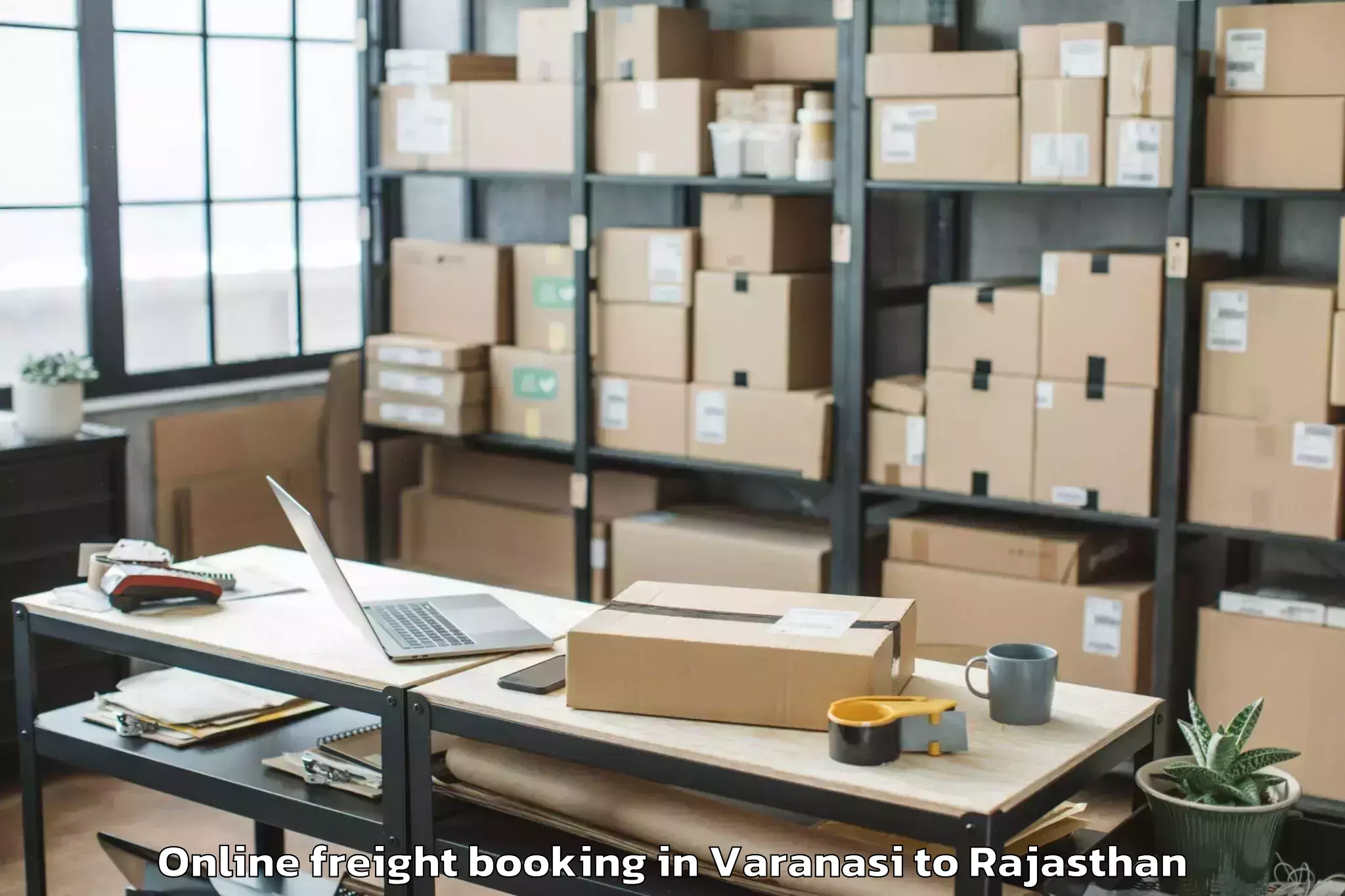 Get Varanasi to Pachpadra Online Freight Booking